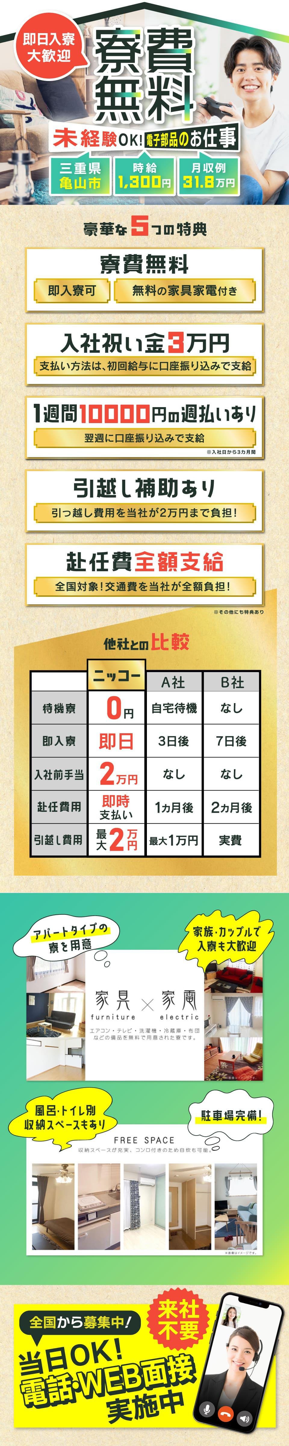 ≪寮無料・月収31.5万円・派遣社員≫軽作業・検査・ピッキング