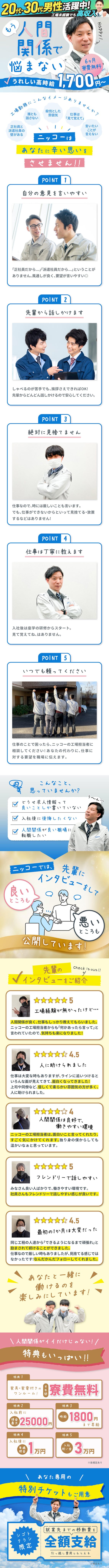 ≪寮無料・月収42万円・派遣社員≫自動車系工場での軽作業 交替制