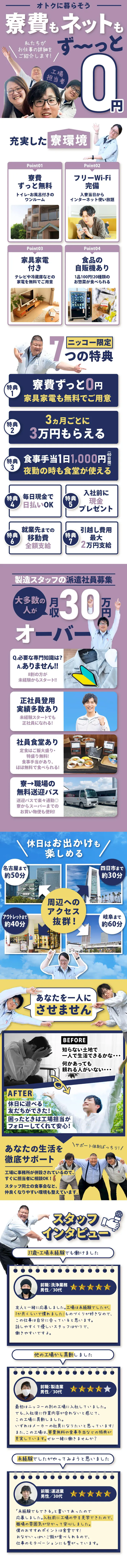 ≪寮無料・月収33.5万円・派遣社員≫自動車系工場での検査・検品 日勤