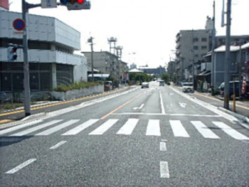 福岡県古賀市　牟田・栗原線歩道改良