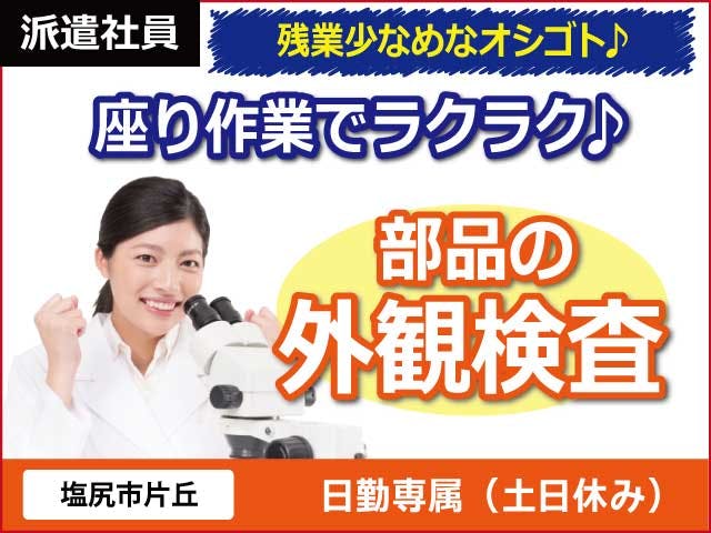 【電子部品の検査・梱包】
座り作業なので負担少なめ!
働きやすい日勤&土日休み♪
残業も少なめで働きやすさ◎
生活に欠かせない、車や家電に
使われる電子部品の検査作業☆
女性スタッフさんが活躍中!《お仕事No.3990》