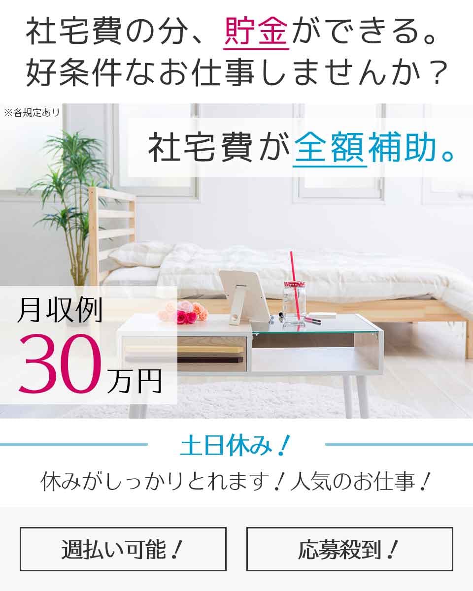 ≪寮無料・月収30万円・正社員≫電子部品系工場での組立・機械操作 日勤