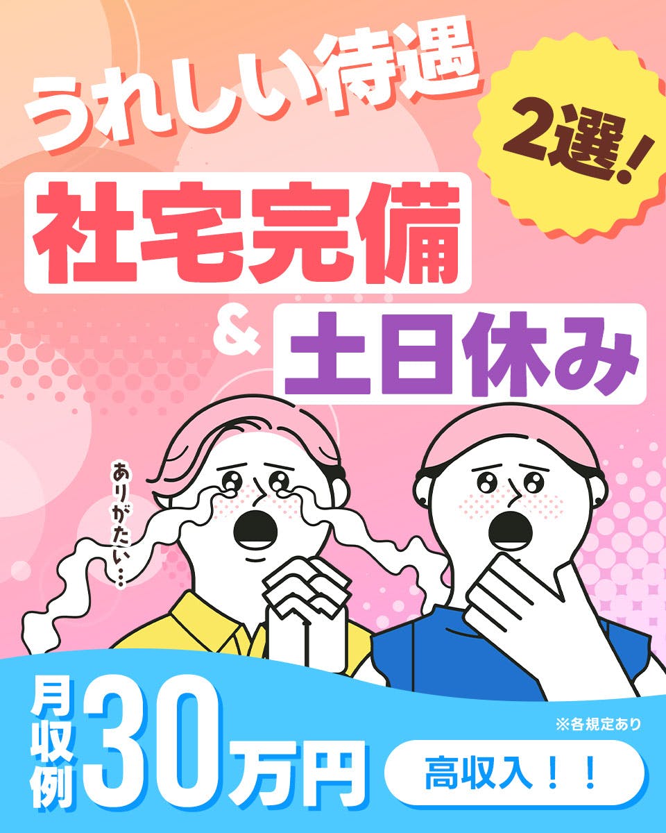 ≪寮完備・月収30万円・派遣社員≫化学系工場での軽作業 夜勤