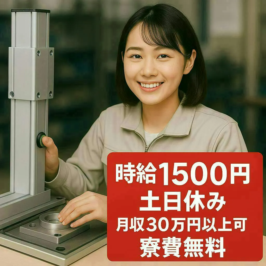部品のセット・マシンオペレーター業務／土日休み／寮費無料で安心！