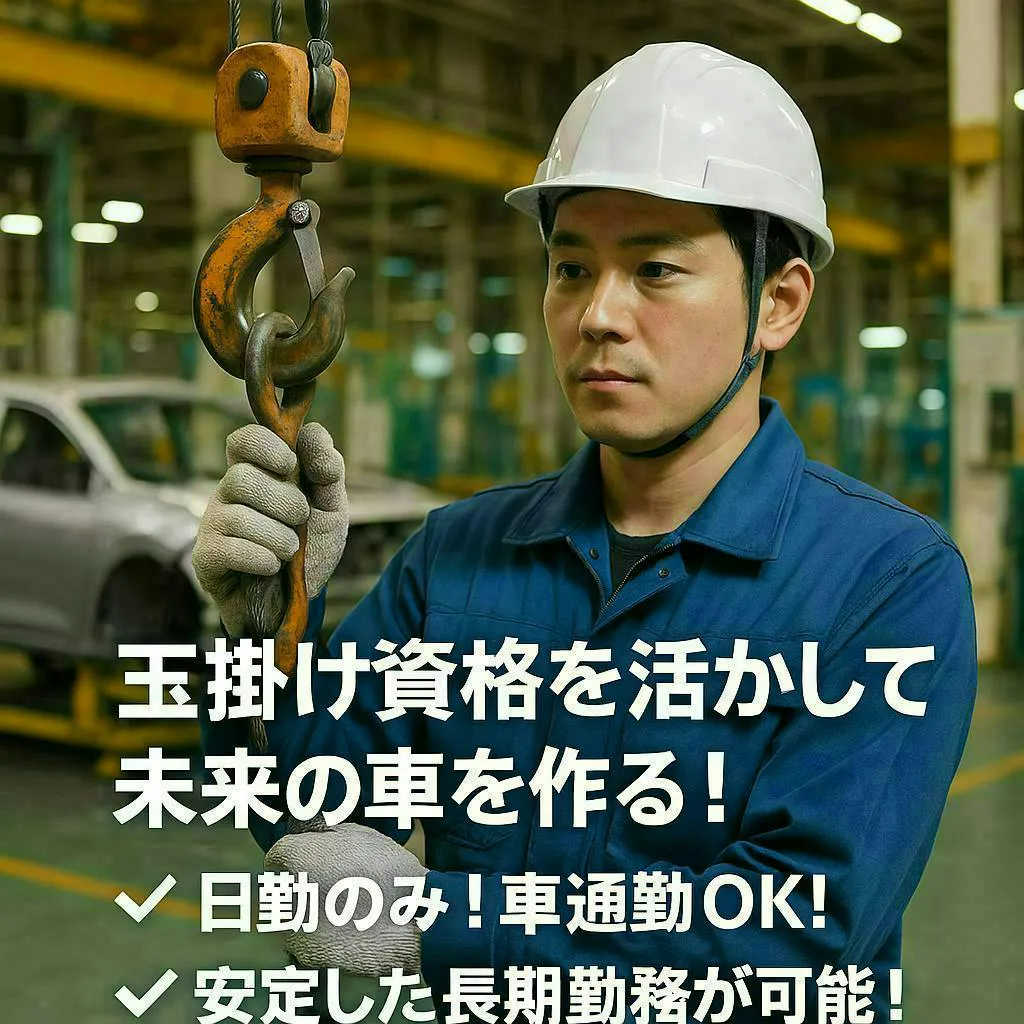 🚗【通勤ラクラク】神奈川県秦野市｜玉掛け作業スタッフ（車通勤OK）