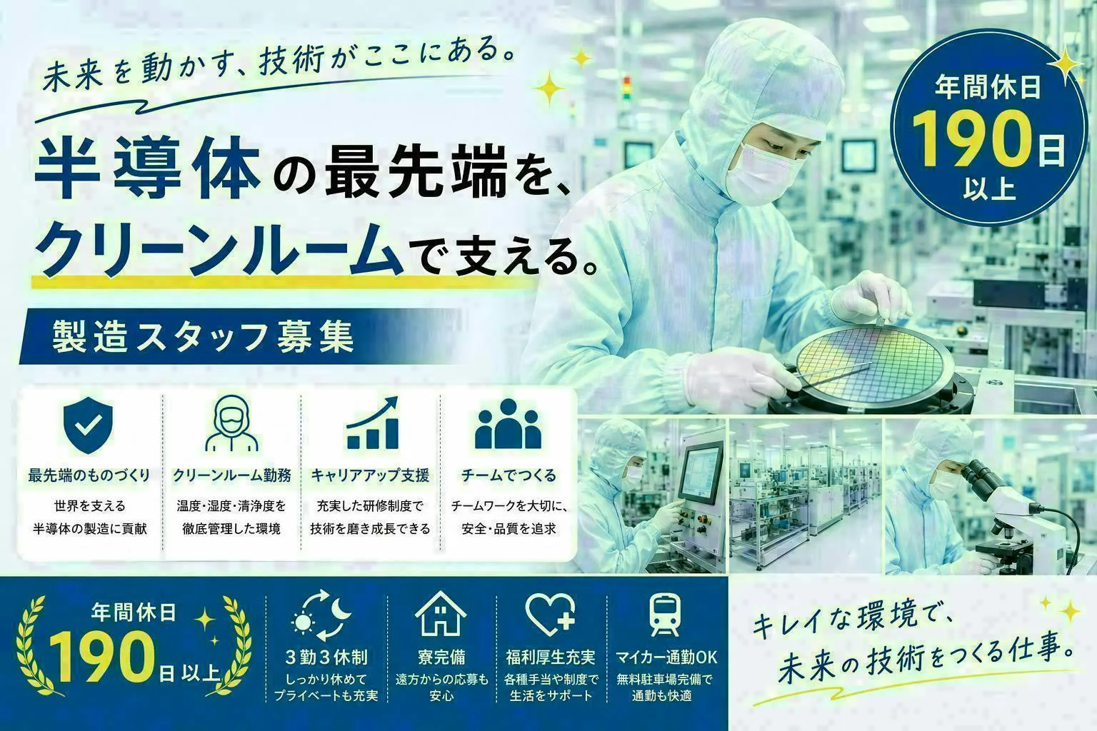 渋滞ストレスゼロ！！快適通勤ルート♪／時給1400円／月半分お休み／重量物ナシ／山梨県南アルプス市