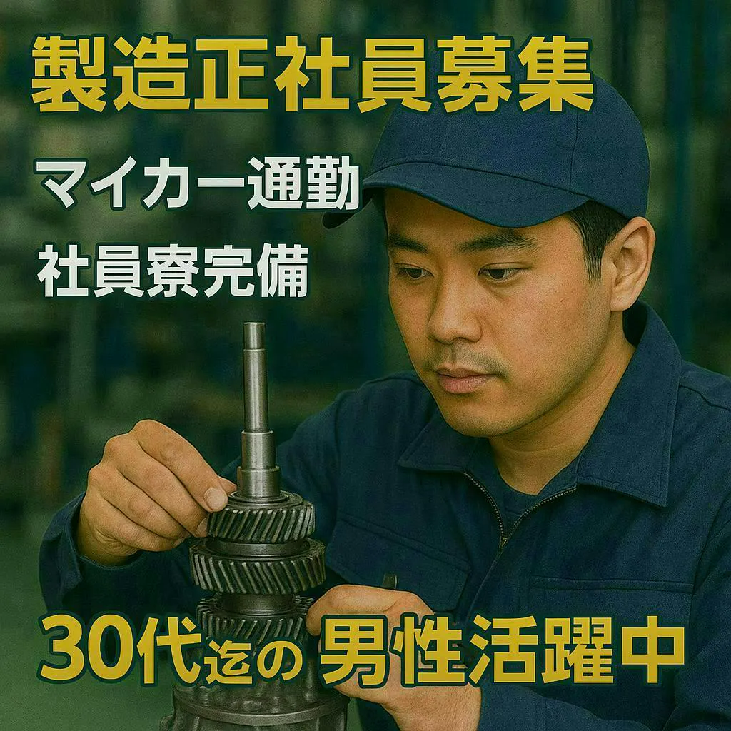 ≪寮完備・月収26.5万円・正社員≫自動車系工場での組立・加工・...