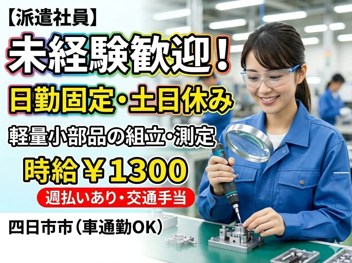 手順書通りに進める軽量小部品の組立・サイズ測定／大人の「プラモデル作り」を仕事にできる！