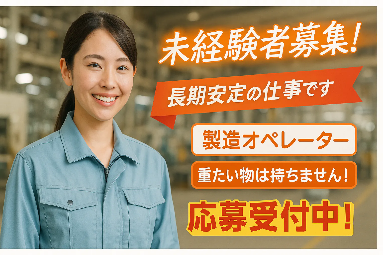 新着｜無期固定給｜未経験歓迎｜毎月の収入が安定する製造募集