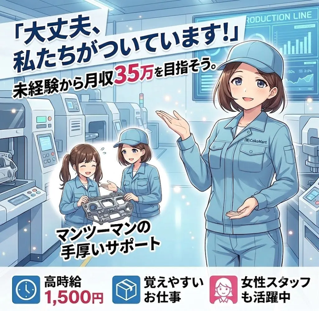≪寮完備・月収35万円・派遣社員≫自動車系工場での軽作業・ピッキ...