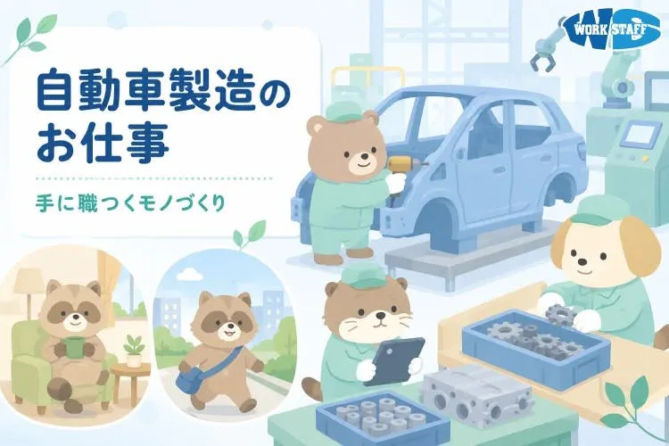 【自動車製造の工場】寮完備◎寮費無料！／20代～40代の男性活躍中！