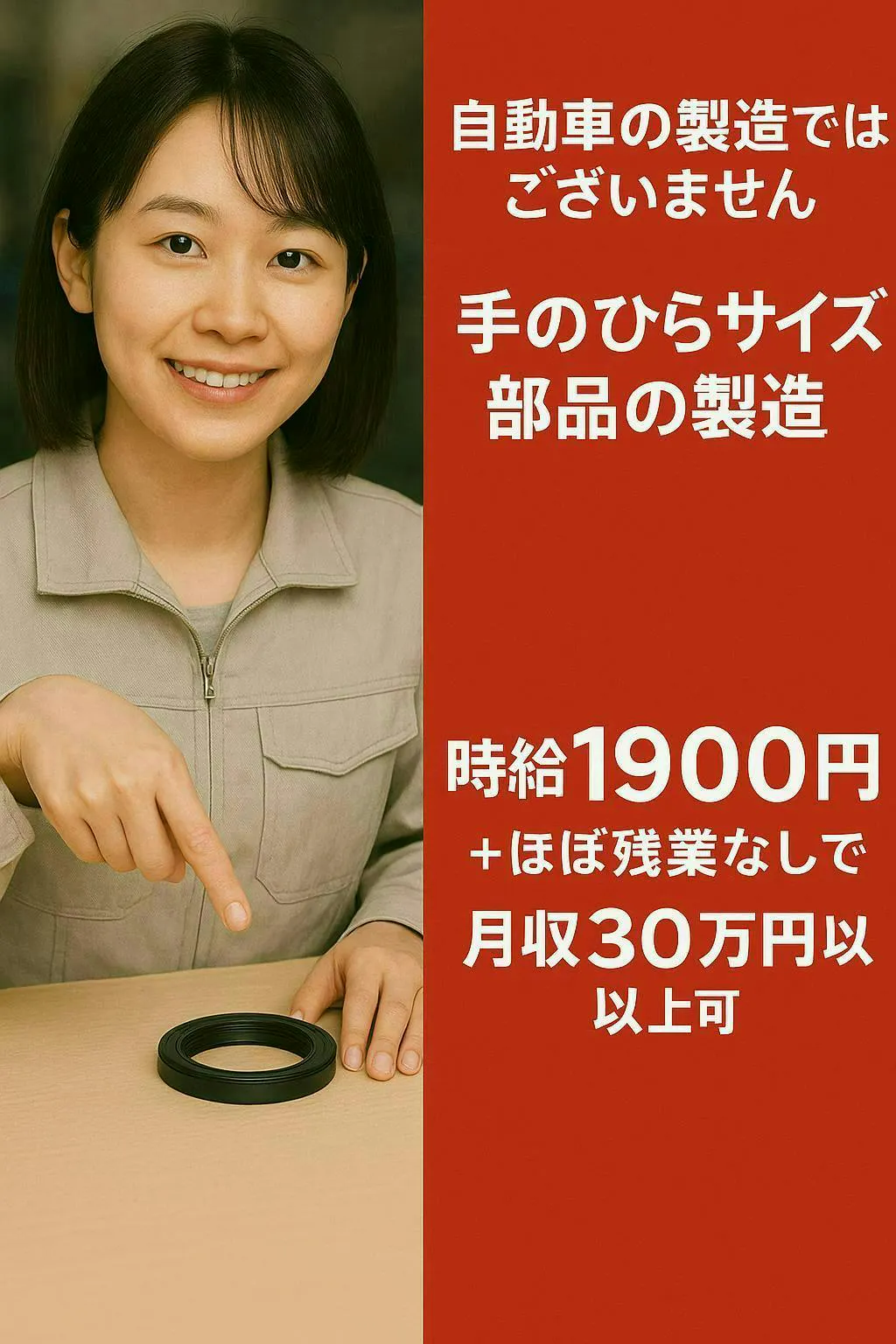 【◎時給1900円!!残業ゼロでも月収30万円以上可！土日完全休みで稼げる★】手のひらサイズの部品のセット作業