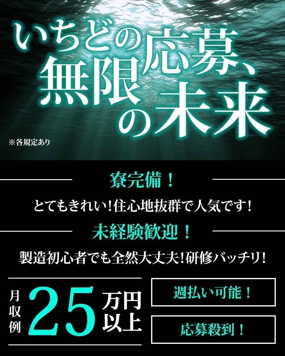 カセット洗浄業務募集！終業時間16:30！！！未経験者・男性歓迎！月収250,000円～！【高速無料Wi-Fi標準設置の格安単身寮有！！】年間休日120日以上！≪千葉県市原市≫