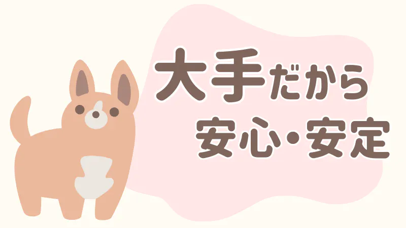 大手だから安心・安定