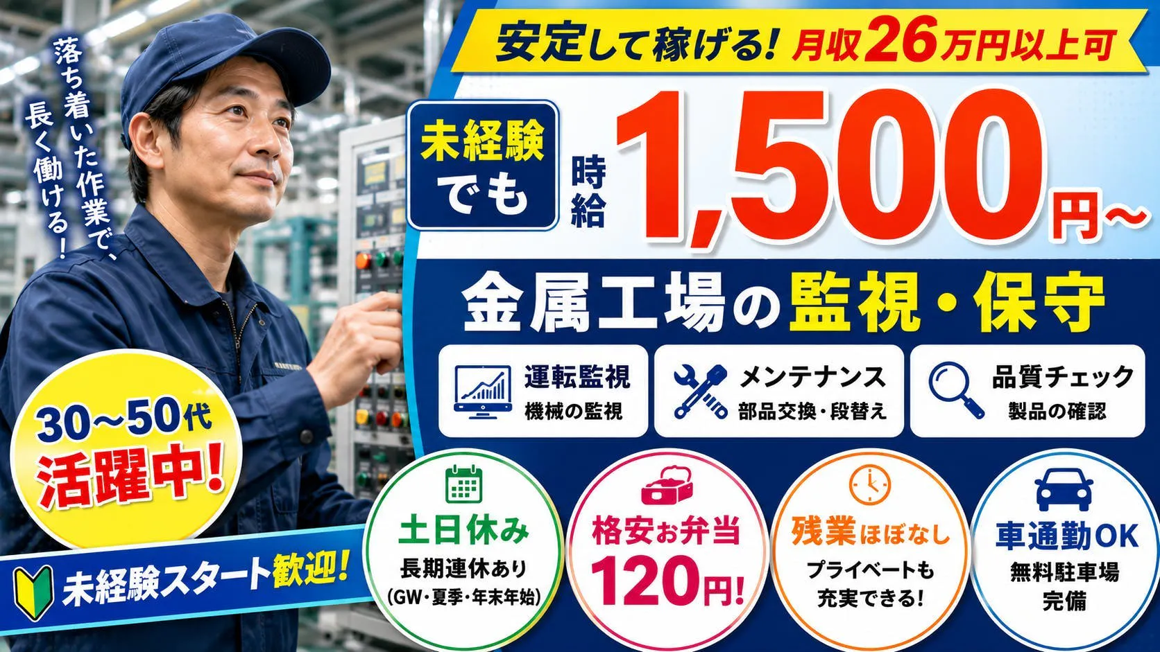 ≪月収26.5万円・派遣社員≫自動車系工場での軽作業・ピッキング...