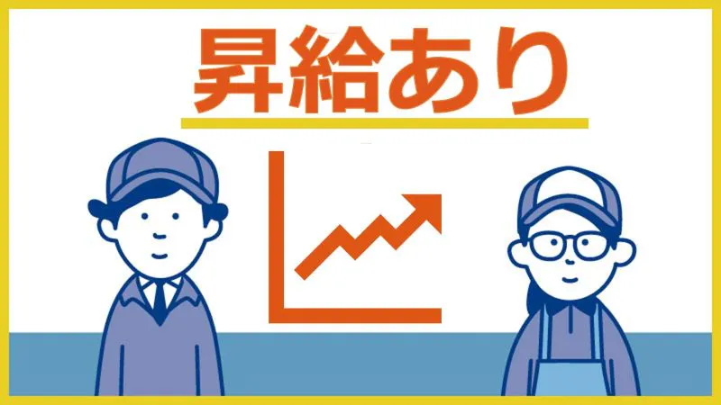 入社6ヶ月で1,900円、1年で1,950円と時給UPチャンスあります！※規定有