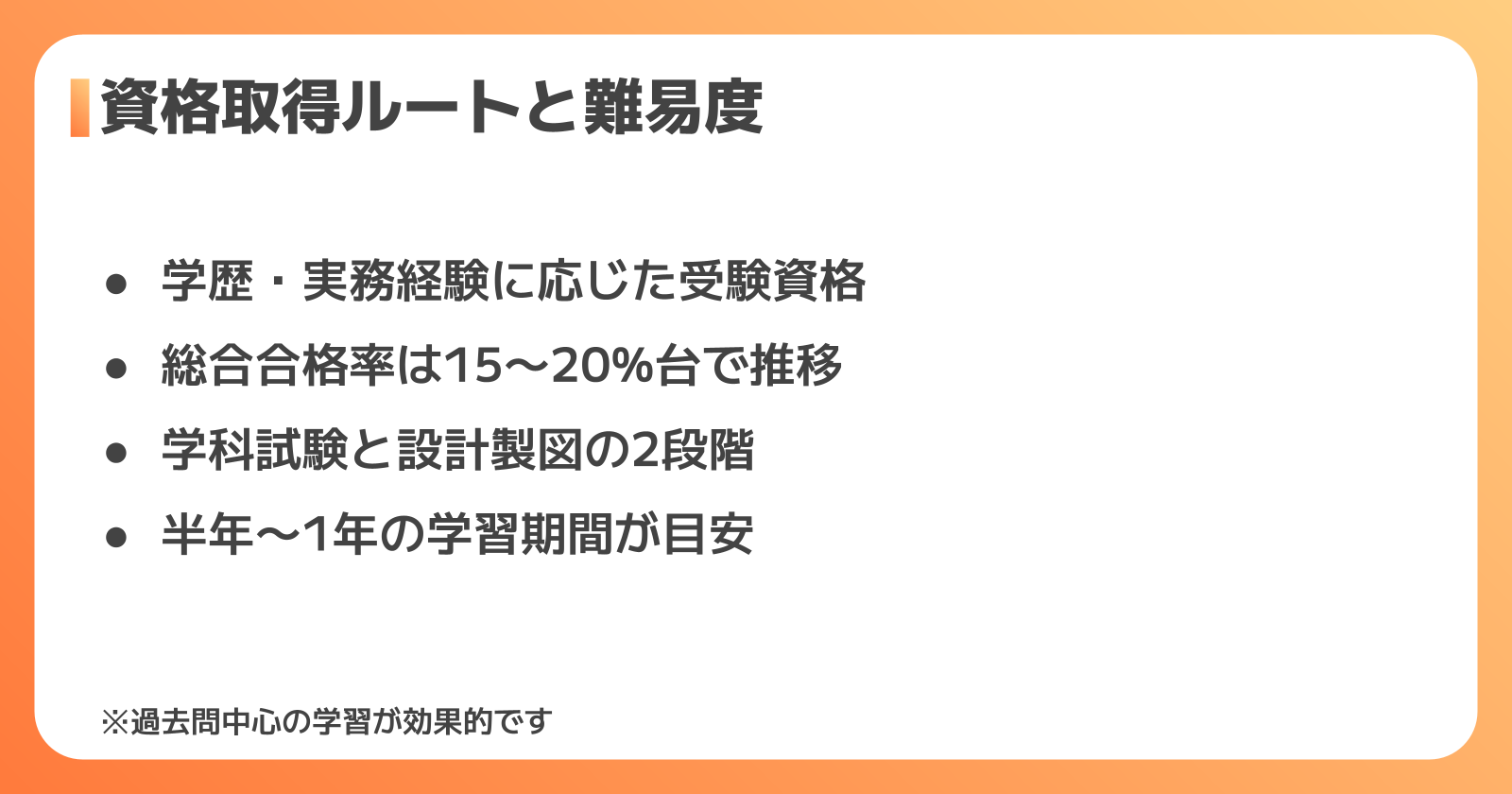 建築設備士の資格取得ルート・難易度