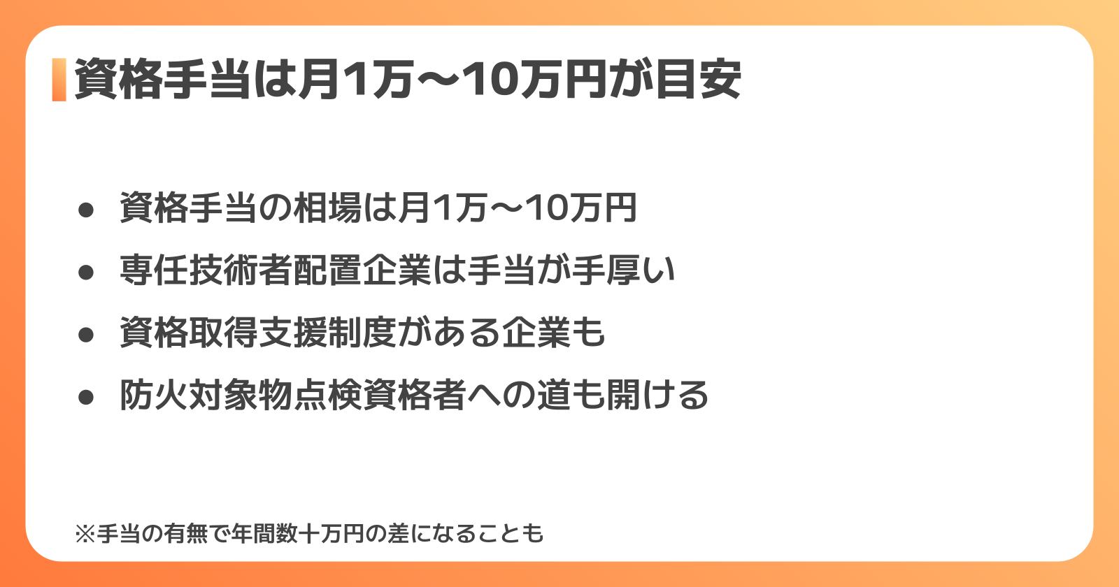 建築設備士の資格手当の相場