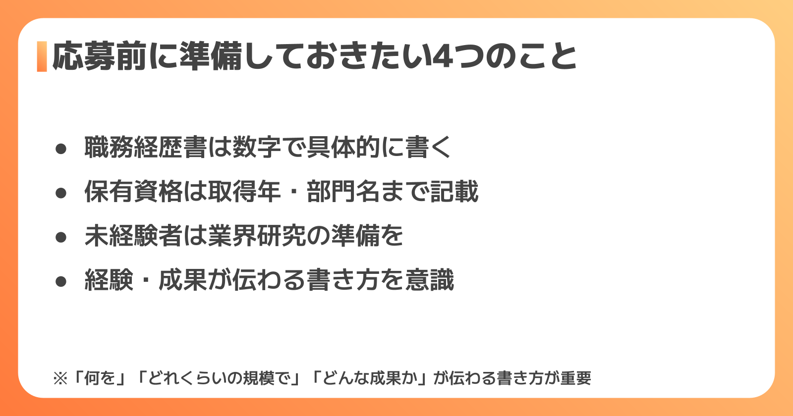 応募書類の準備