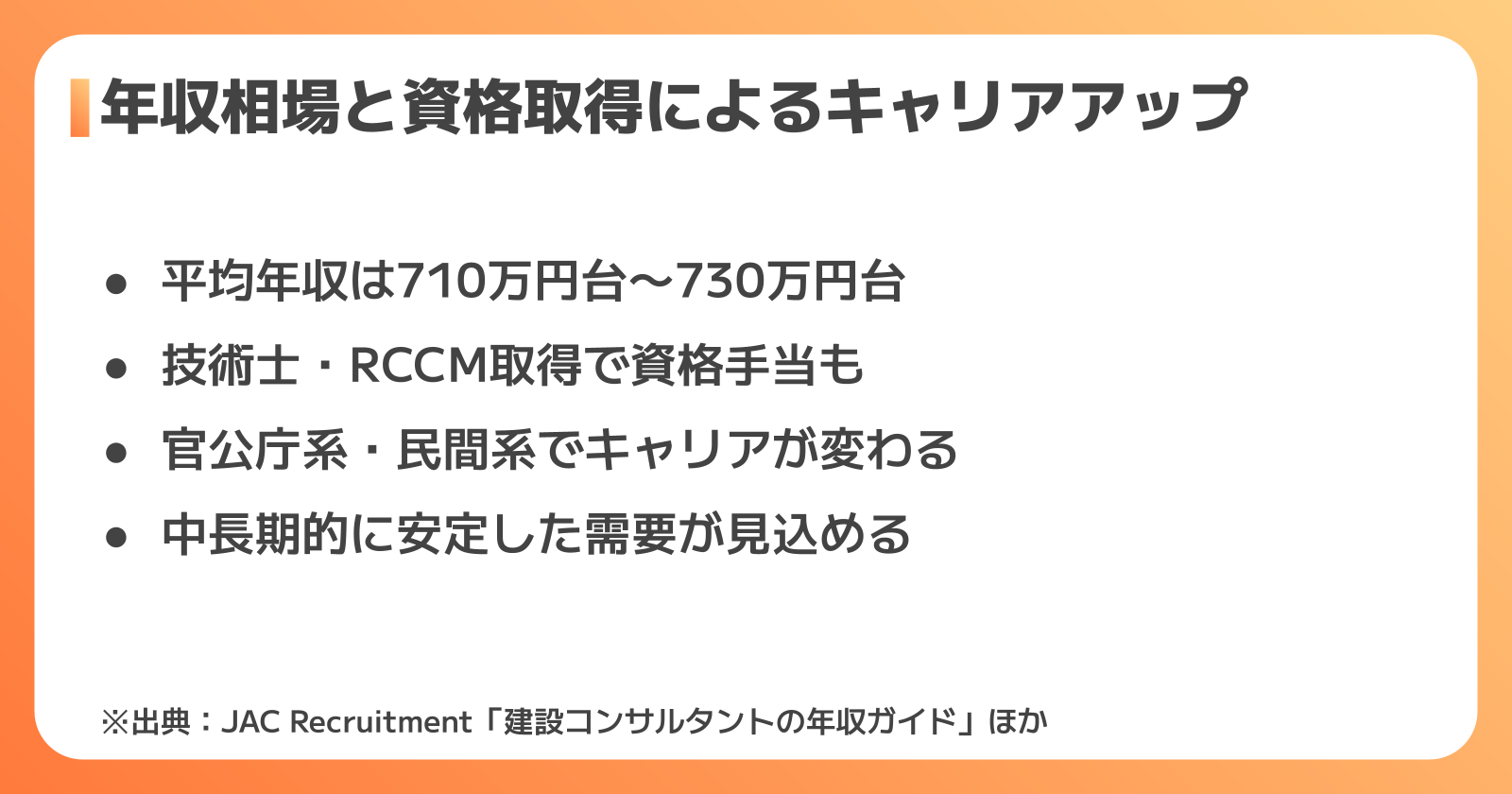建設コンサルタントの年収とキャリアパス