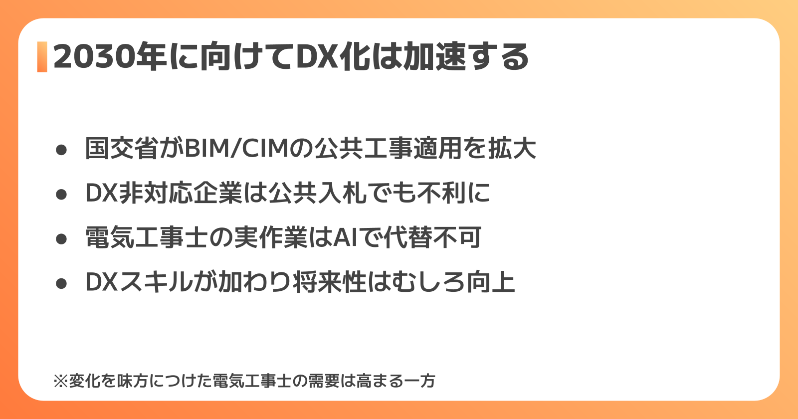 電気工事×DXの今後の展望と必要なスキル