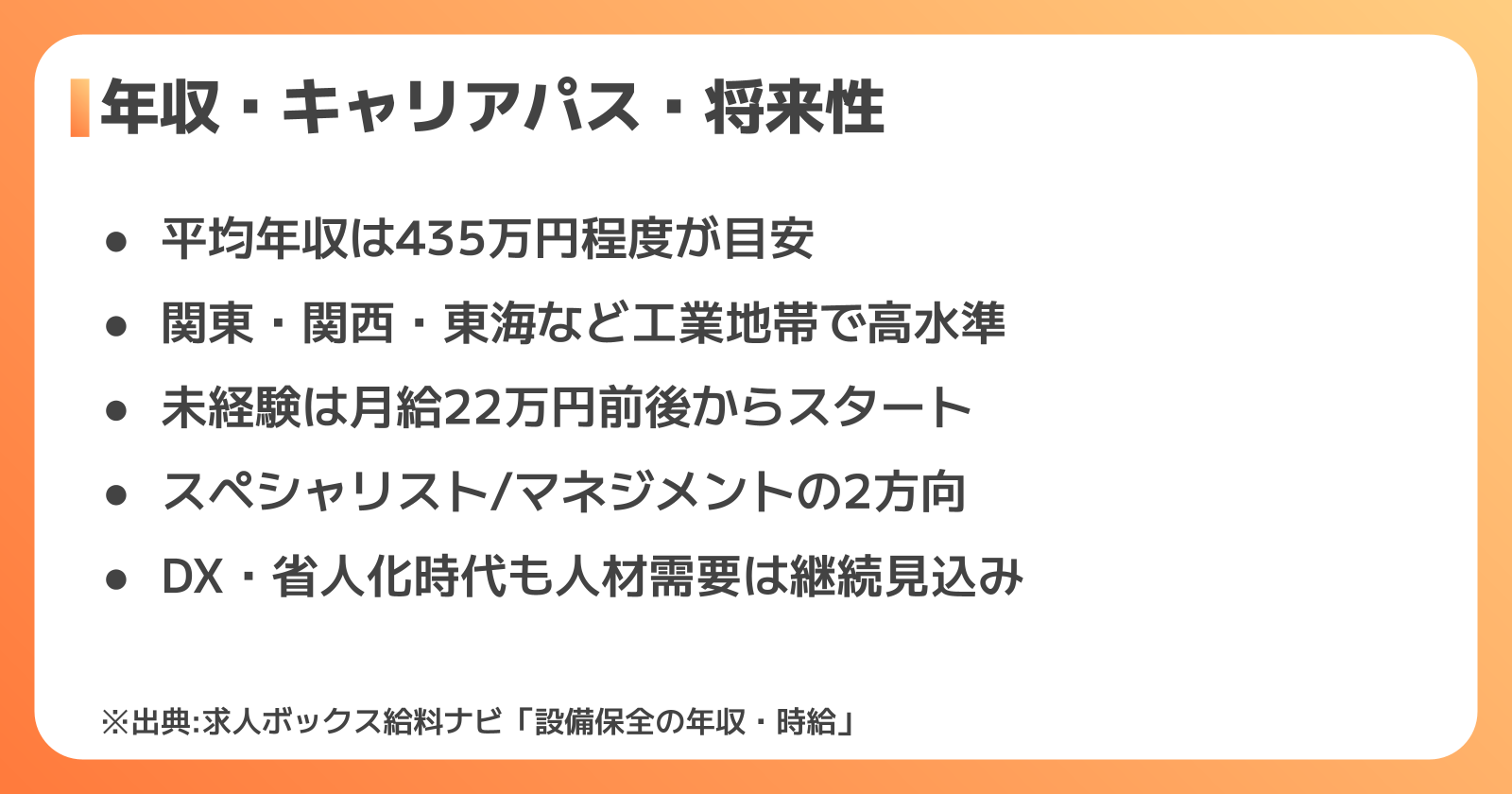 設備保全に向いている人とキャリアパス