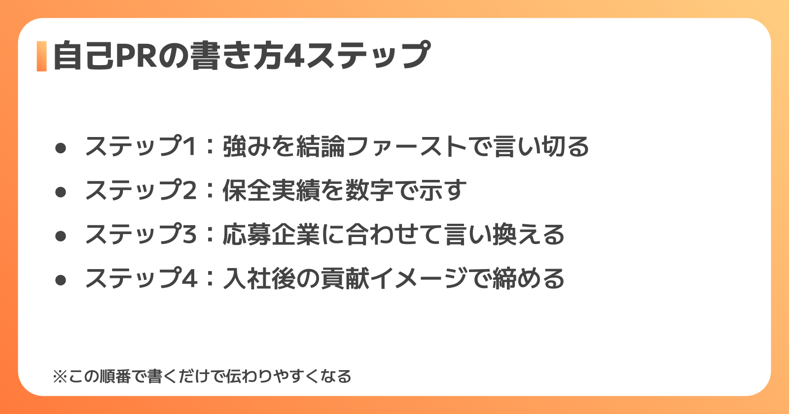 設備保全の自己PRの書き方4ステップ