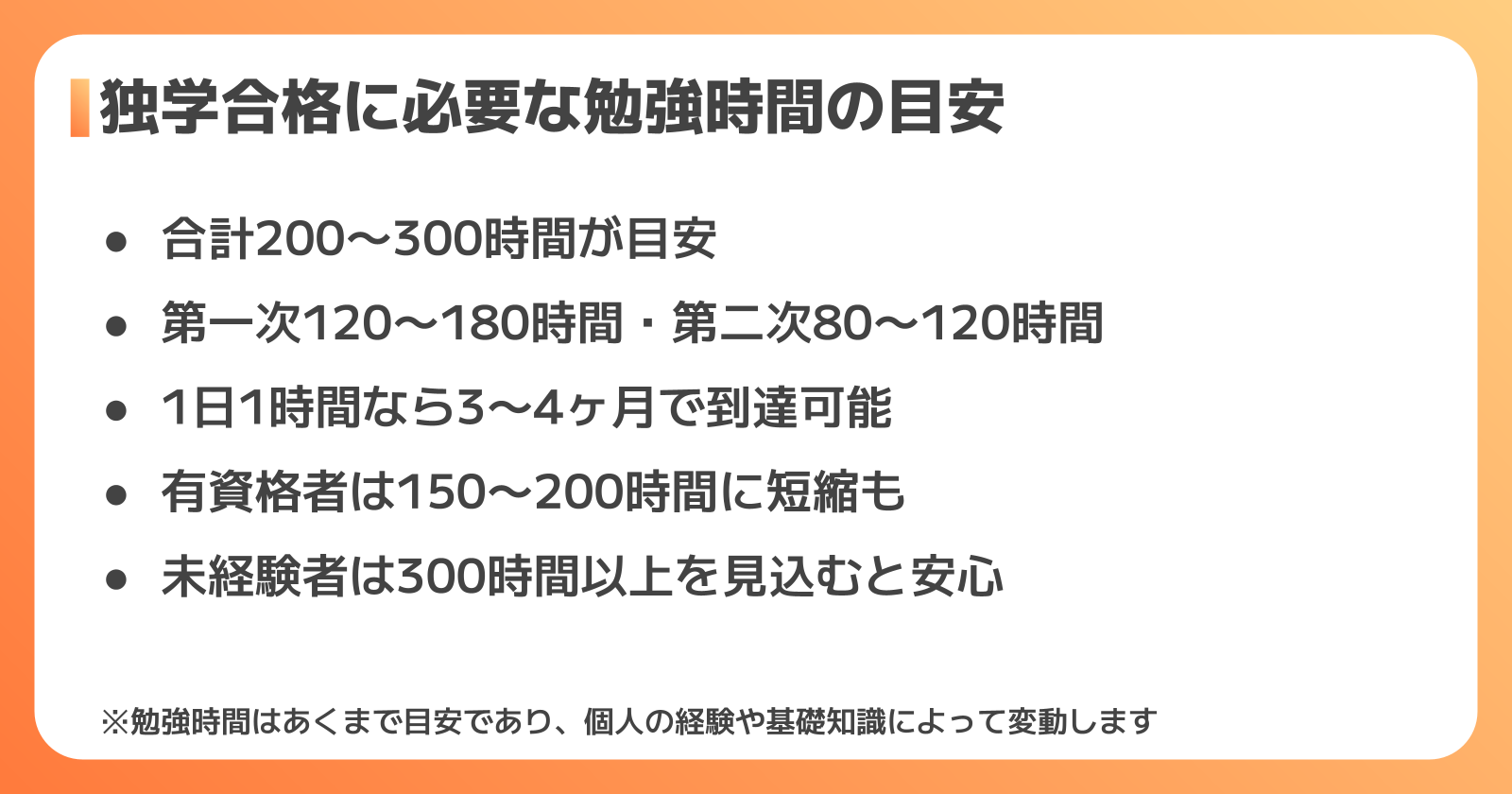 1級電気工事施工管理技士の独学合格に必要な勉強時間