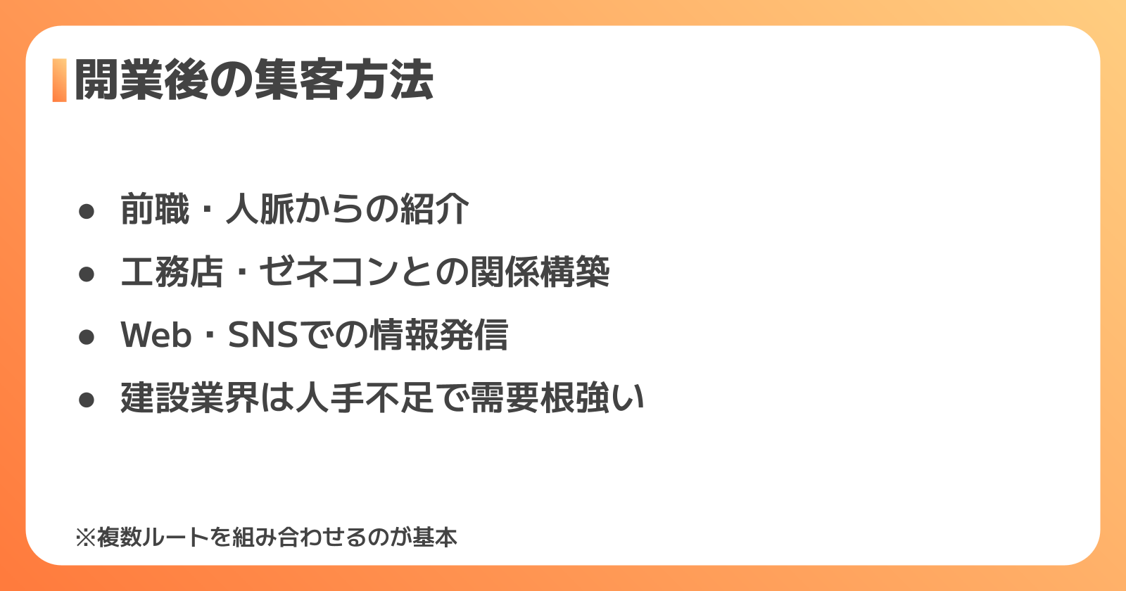 開業後の集客方法