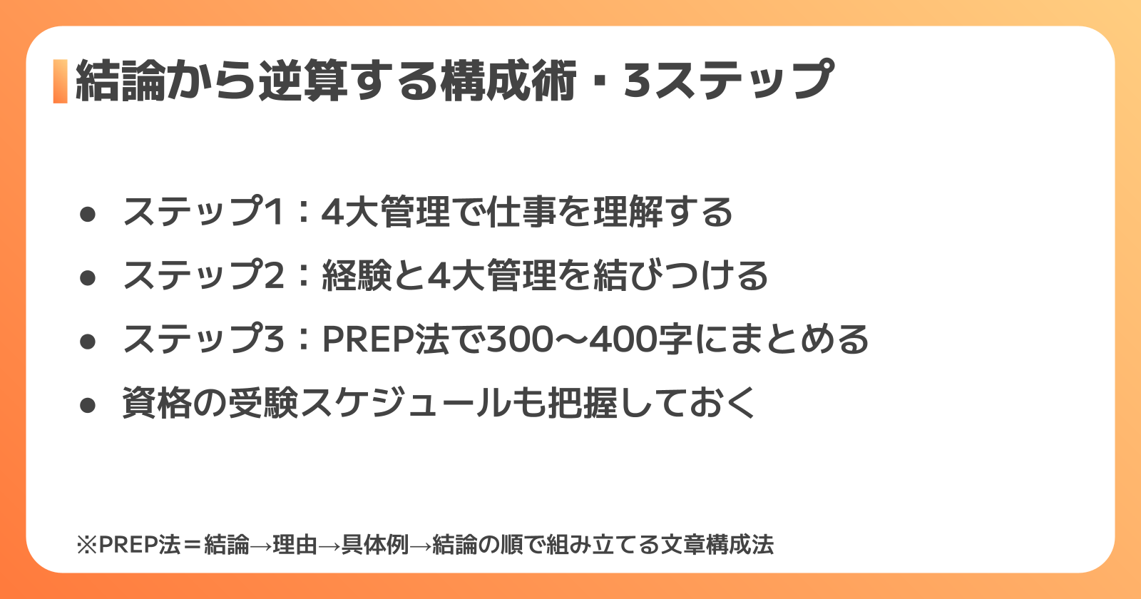 施工管理の志望動機を書く3ステップ