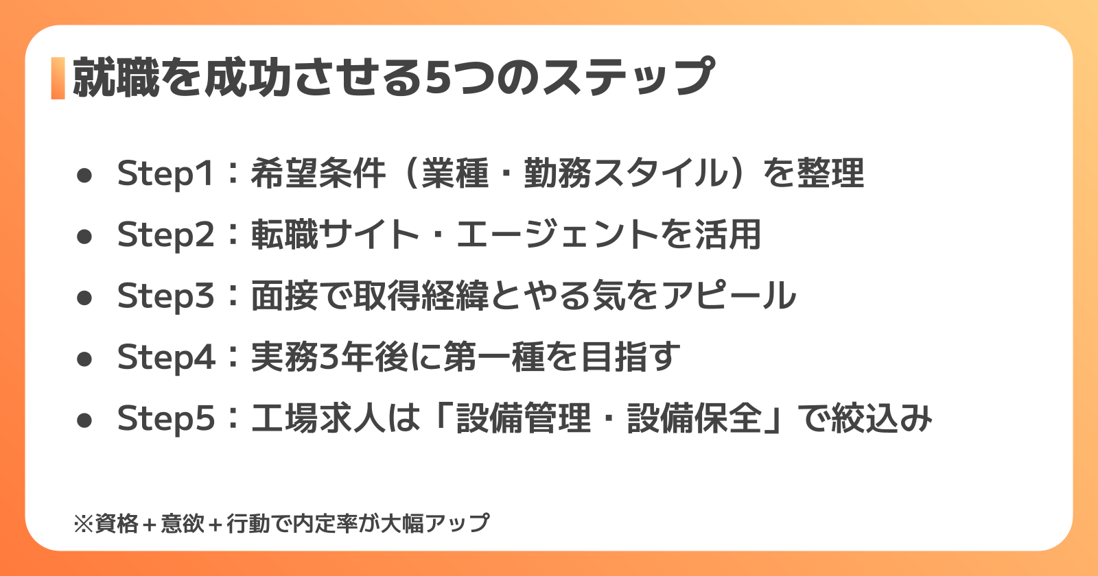 第二種電気工事士で就職を成功させる5つのステップ