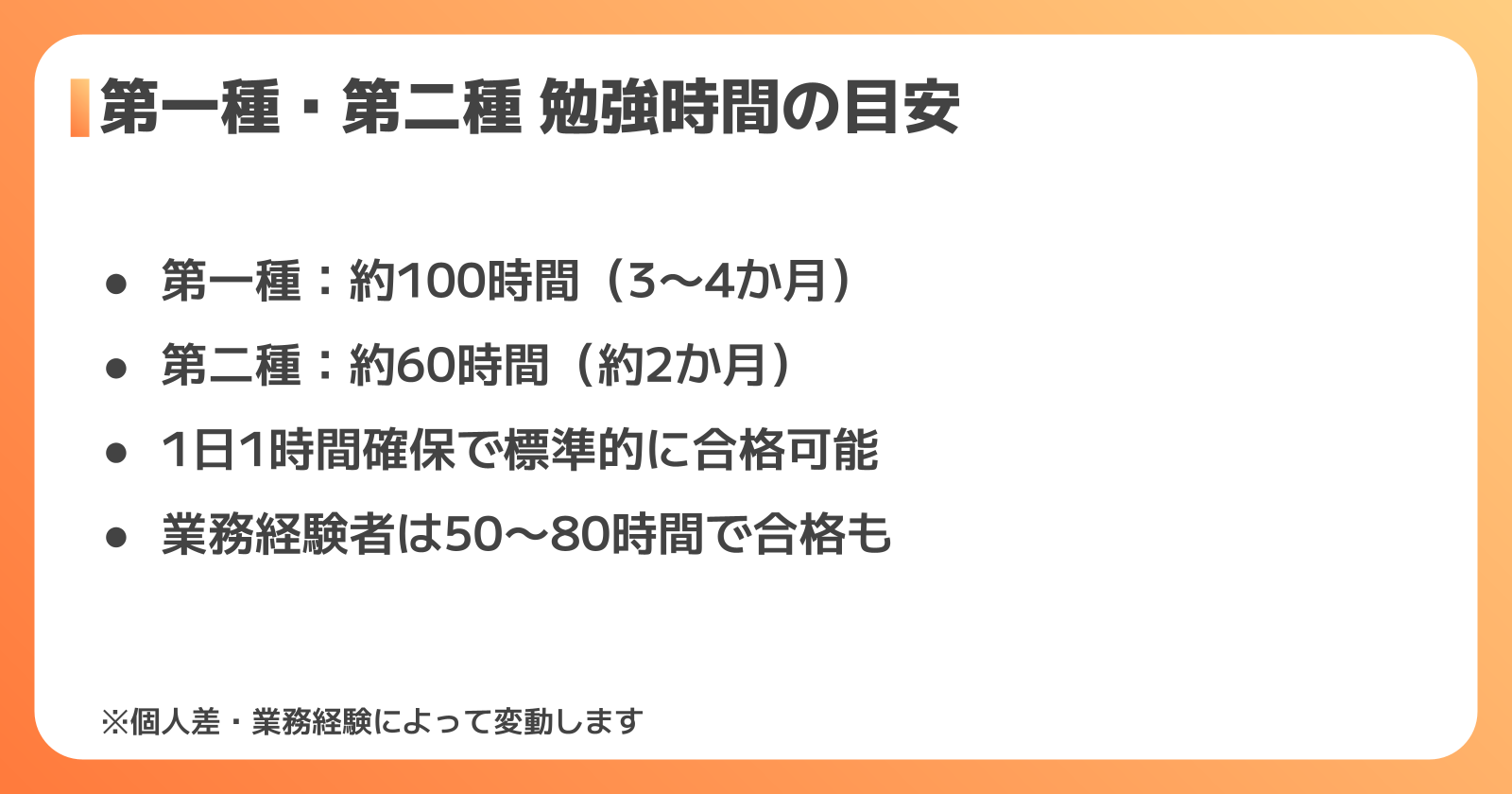 衛生管理者試験に必要な勉強時間の目安