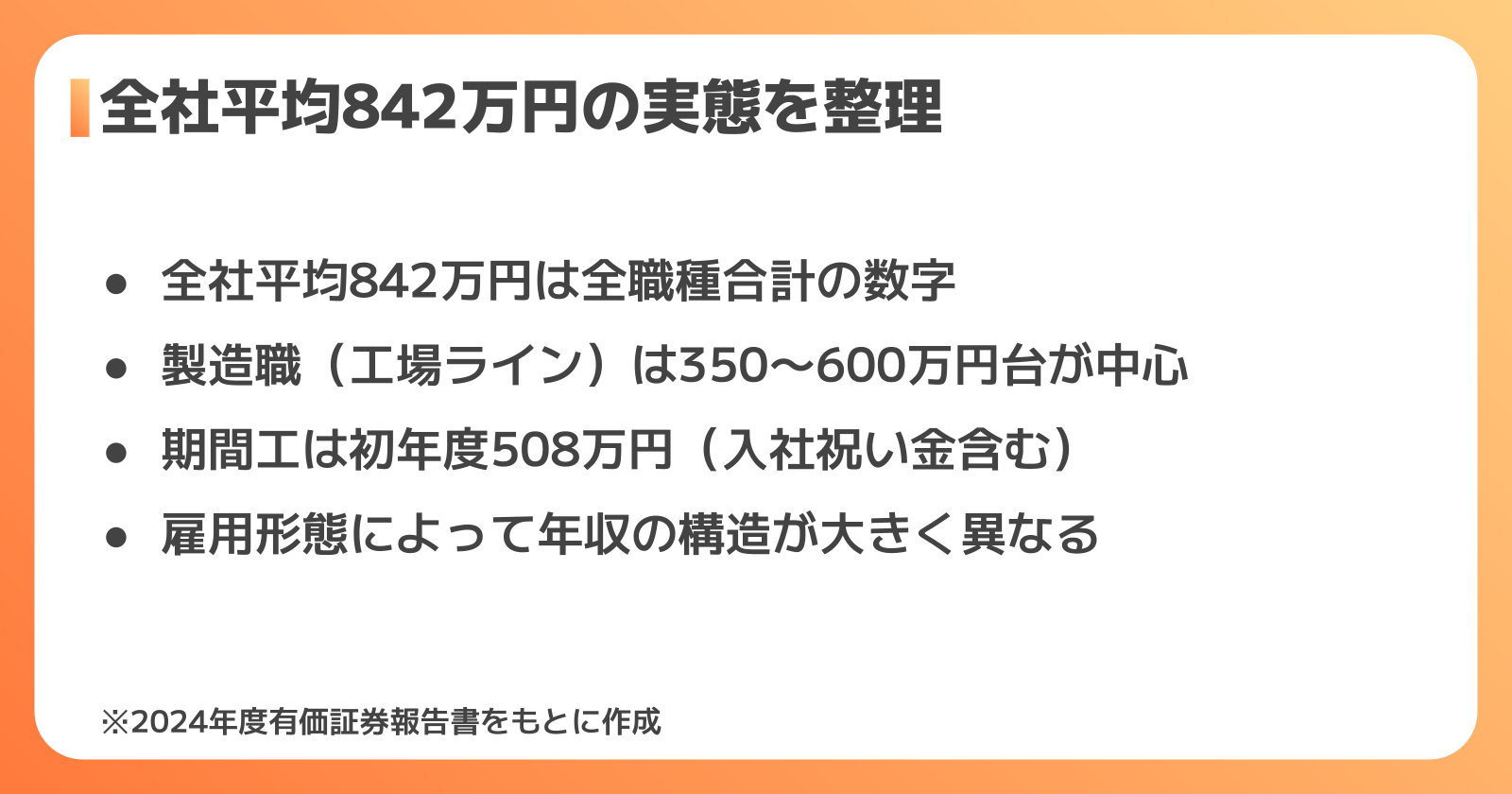 豊田自動織機の工場ラインの平均年収概要
