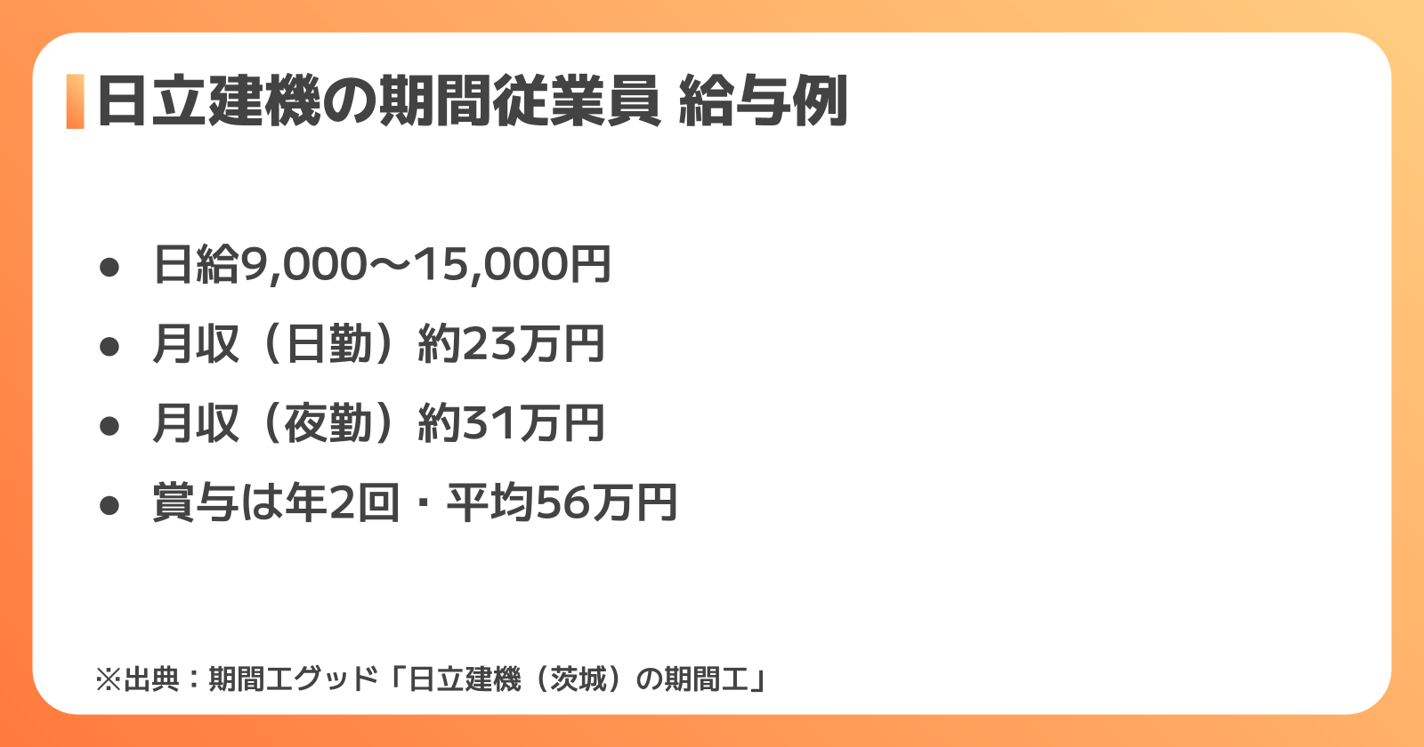 日立グループ工場の給与・待遇