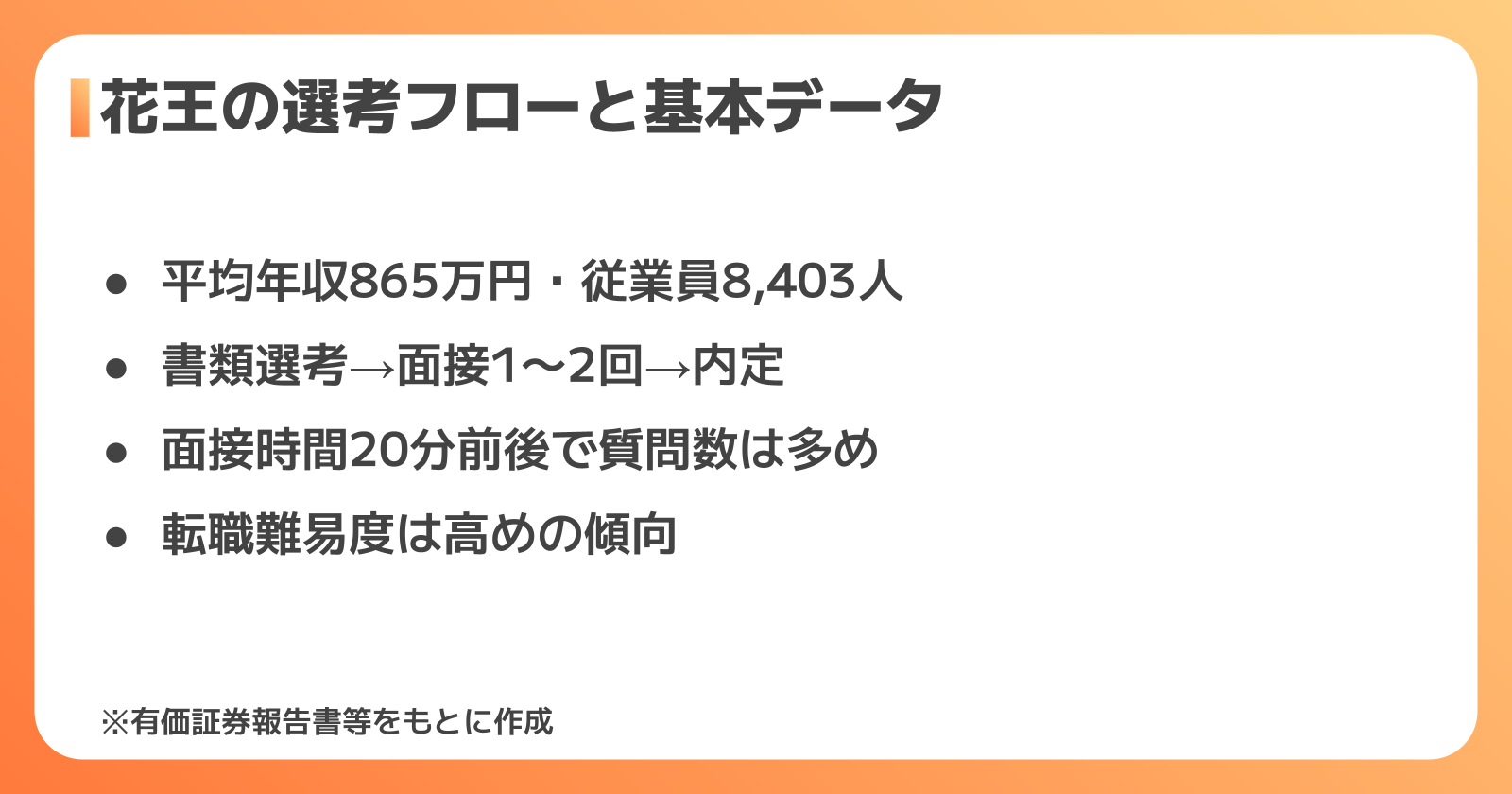 花王の企業概要と選考フロー