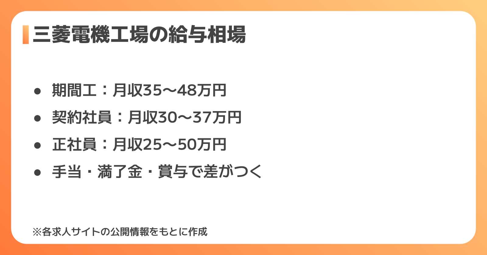 三菱電機の工場での仕事内容