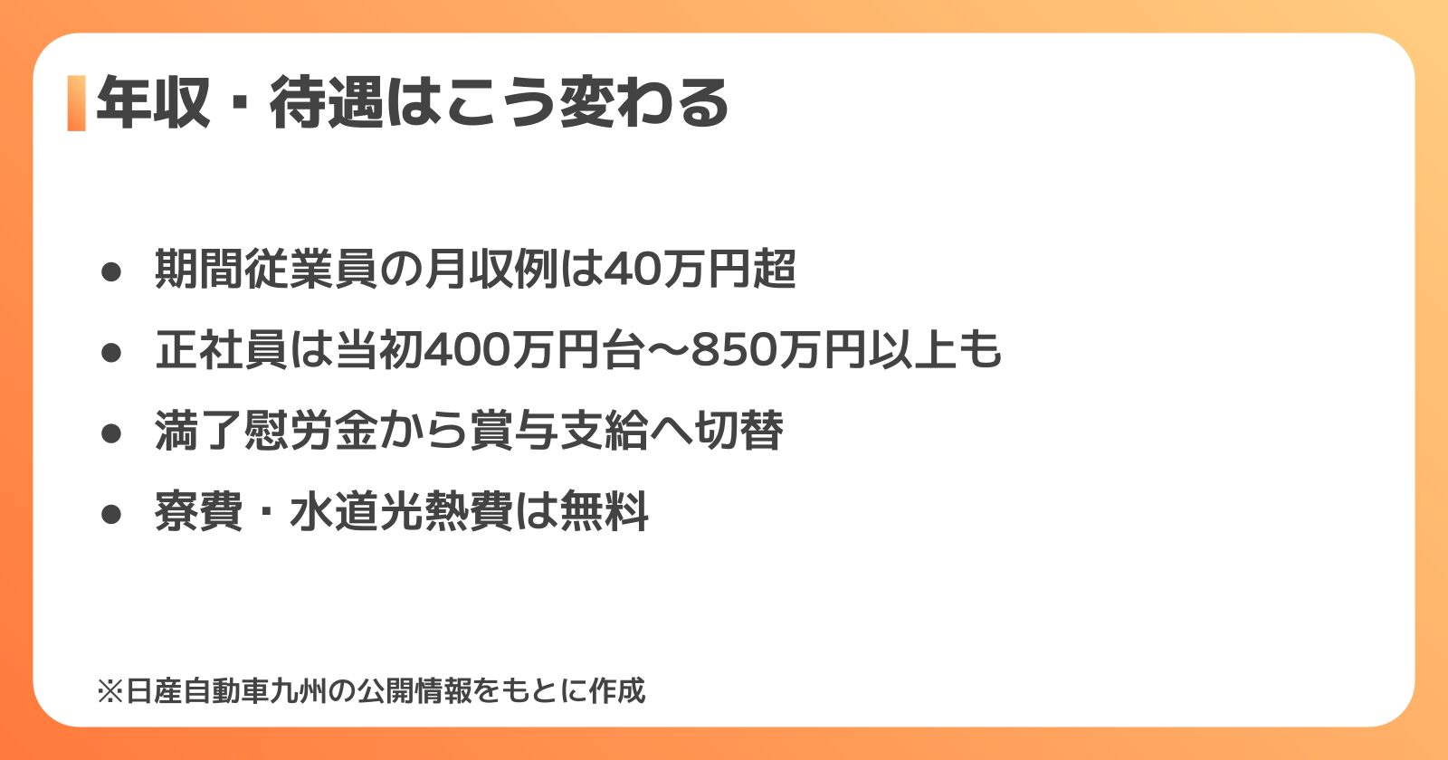 年収・待遇の比較