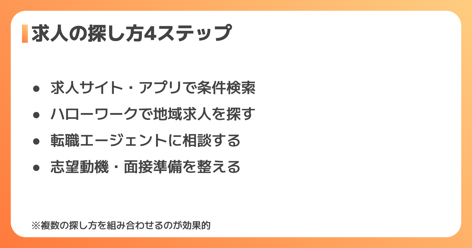 おすすめの求人の探し方