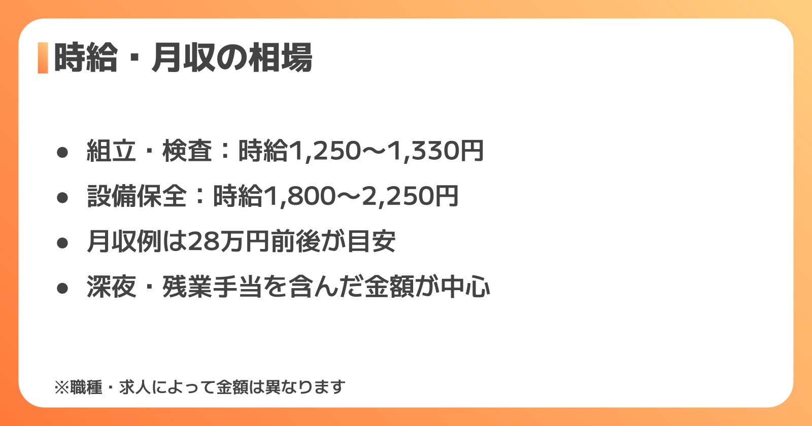 リコー工場求人の給料